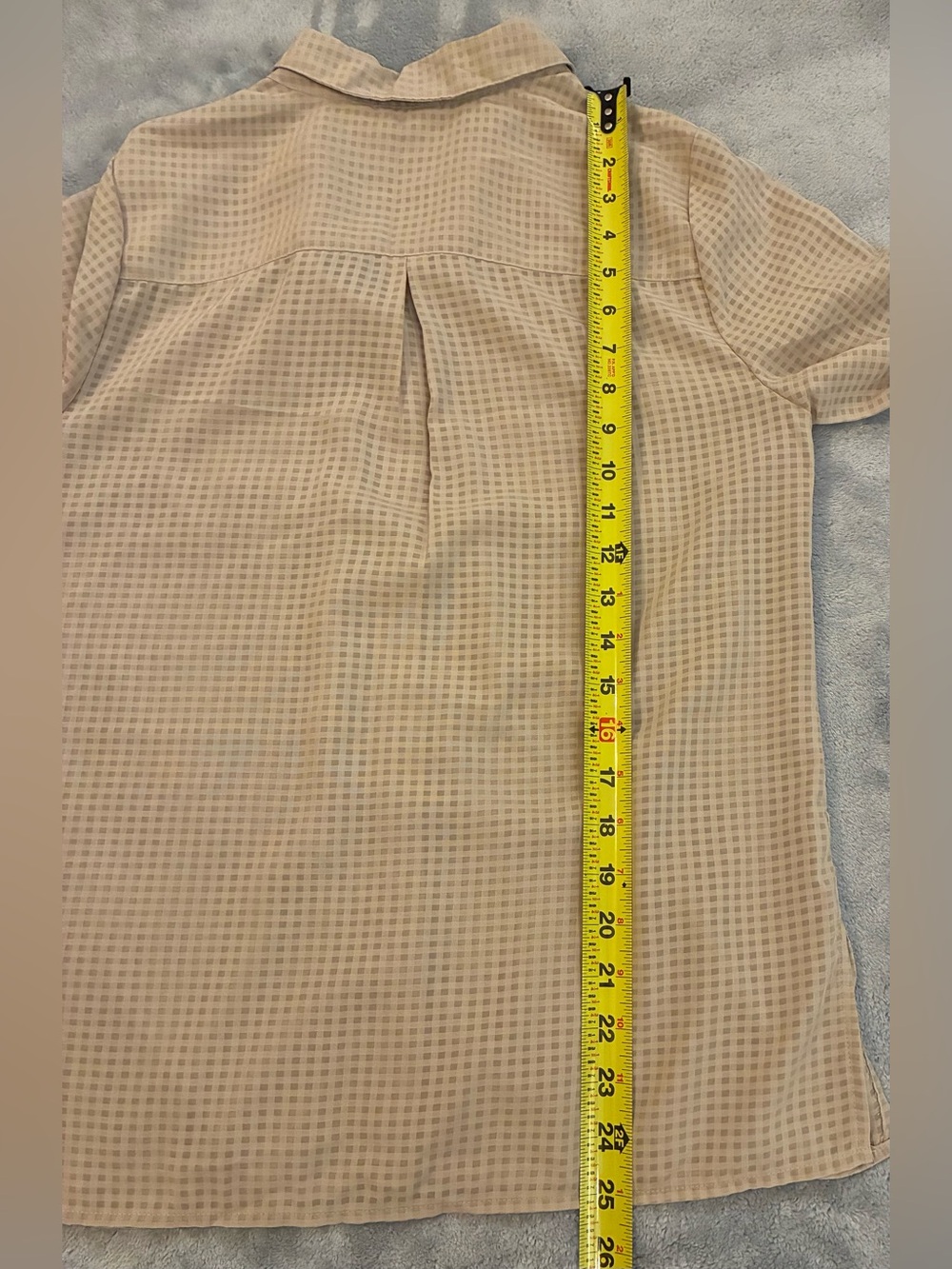 Women’s Kim Roger’s Brand Tan Button-Front Casual Shirt Size Petite Medium - Picture 10 of 11